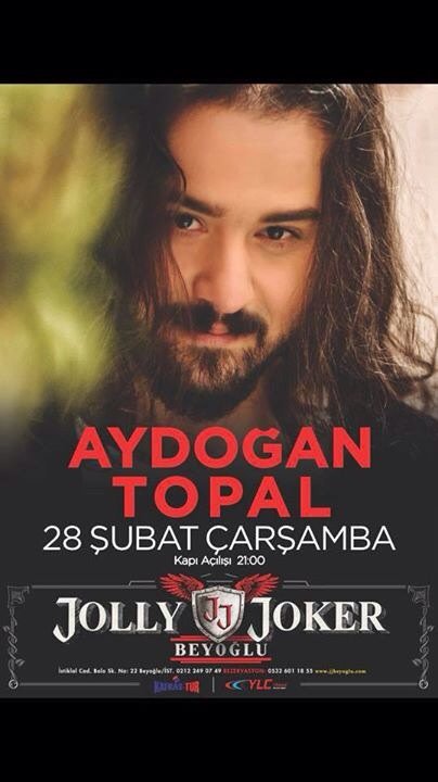 hadigdernek's tweet photo. KONSERE DAVET!         Aydoğan Topal, 28 Şubat Çarşamba 21.00'de Jolly Joker'de! @hadigdernek @AydoganTopall https://t.co/oRa39uwGgy