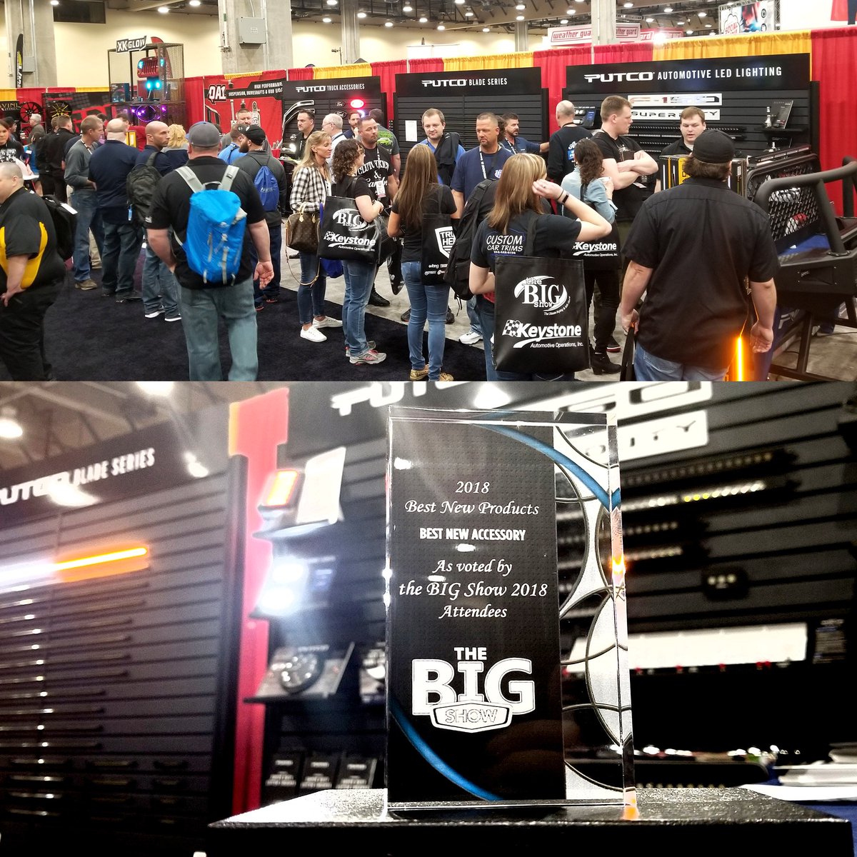 Putco_Inc's tweet photo. Lots of traffic at #keystonebigshow, and great feedback on our new products. #Proud our Work Blade earned best new accessory product award!  #workblade #putcoled Check out the Work Blade here https://t.co/HsWFIMk4Os https://t.co/CriqMGRQa7