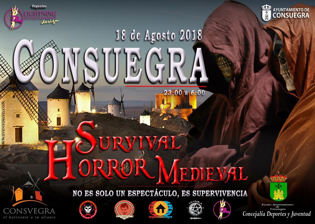 SurvivalHorrorE's tweet photo. Pues si Damas y Caballeros, os presentamos " Survival Horror Medieval Fantástico " el dia 18 de Agosto de 2018 en Consuegra ( Toledo ).

En breve os iremos informando de más detalles.
#Eventosled #nohasvistonadaigual
#Consuegra #Toledo #LED #zombies #TWD #realgame #SurvivalHorror https://t.co/De2AprwXWp