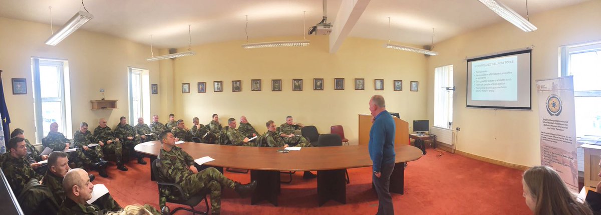 Building #emotionalresilience in my senior #leadership team through a #mentalhealth & #personalwellbeing morning. Thanks to my #PSS team & Sgt MartinGillick for facilitating. #weneedtotalk @defenceforces