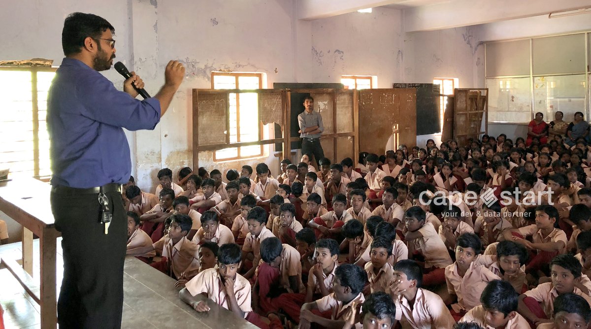 capestart's tweet image. Here we shared the best moments of &quot;Education Awareness Program&quot; held at #Concordia_High_School #CSRCommittee #CapeStart