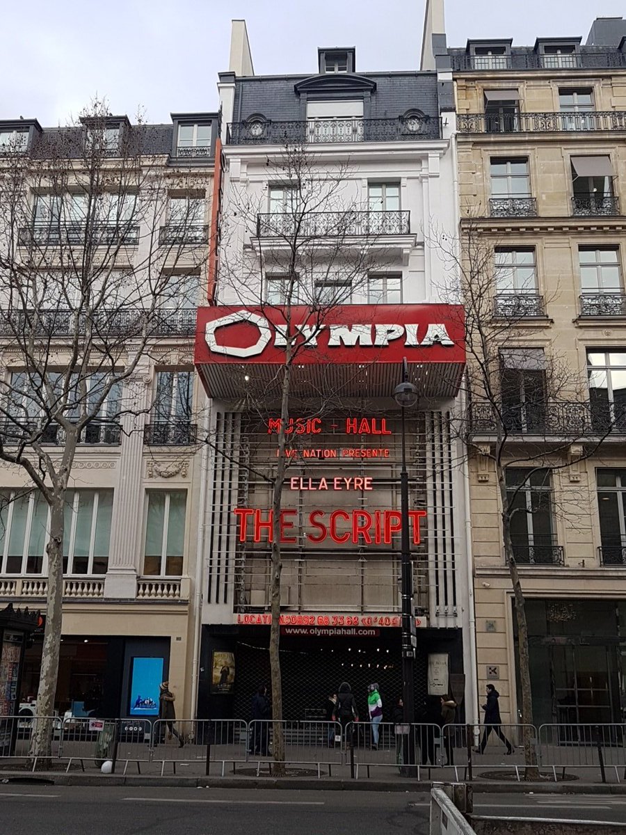 TheScript_Franc's tweet photo. @thescript #thescriptparis #olympia ce soir. https://t.co/EOXGyoe7nm