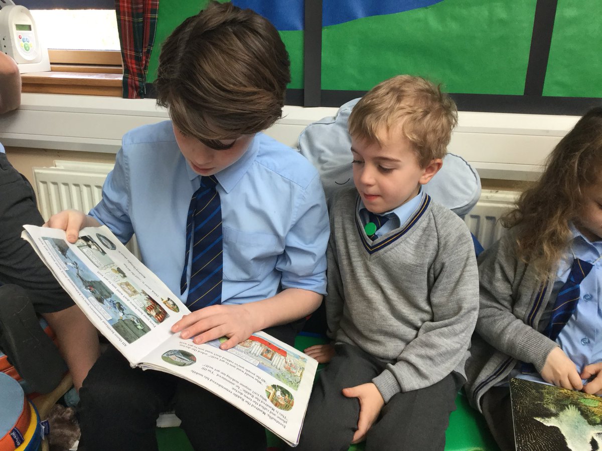 StJosephsERC's tweet photo. P7 reading to their buddies π #LetsShareAStory #WorldBookWeek https://t.co/kuGgNYiqMY