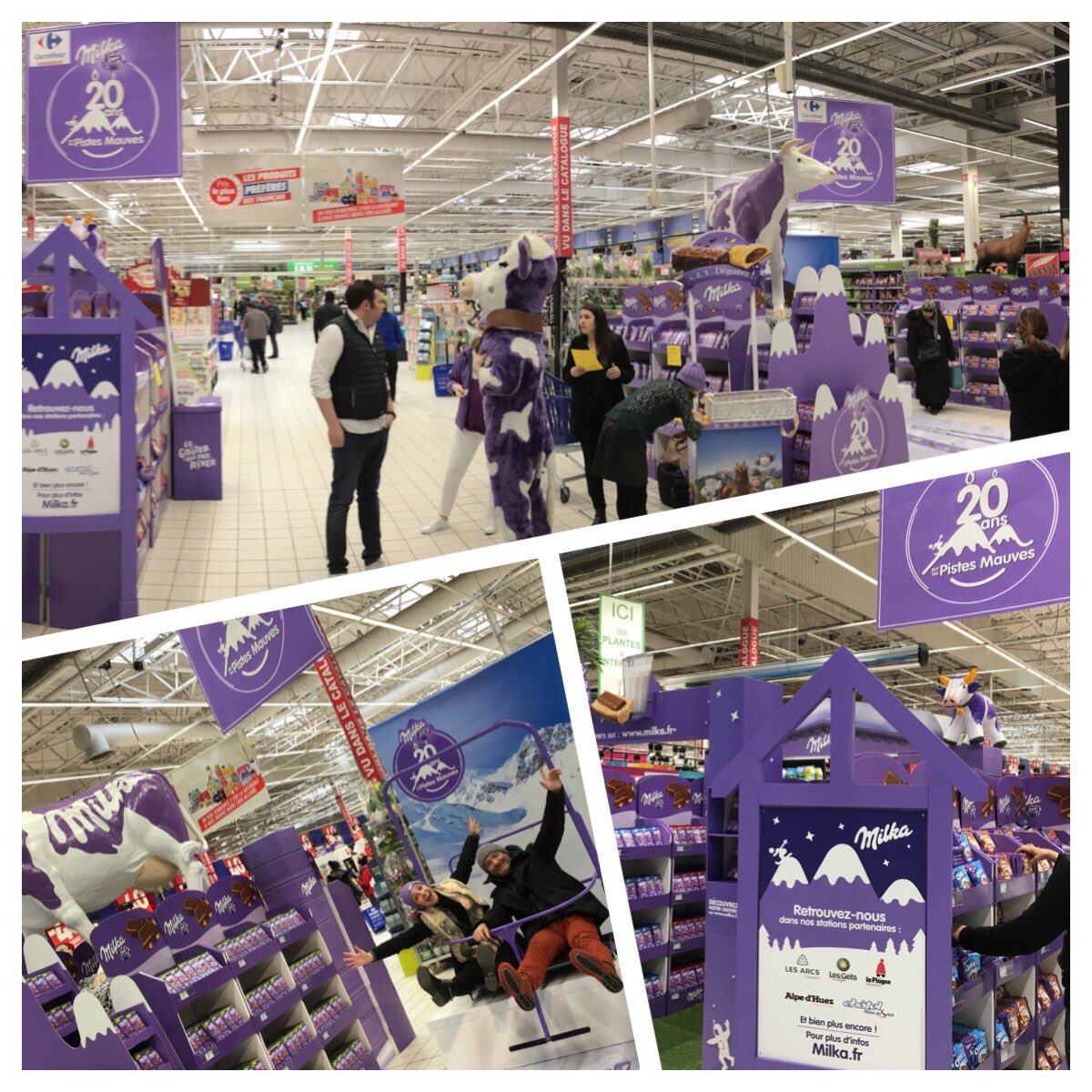 luzyne_fr's tweet photo. [activation] À l’occasion des #20ansPistesMauves, lancement du premier Magasin Mauve chez @CarrefourFrance à Vénissieux pour @milkaofficiel #FrontdeNeige #Malls https://t.co/aJLVnZSQnk