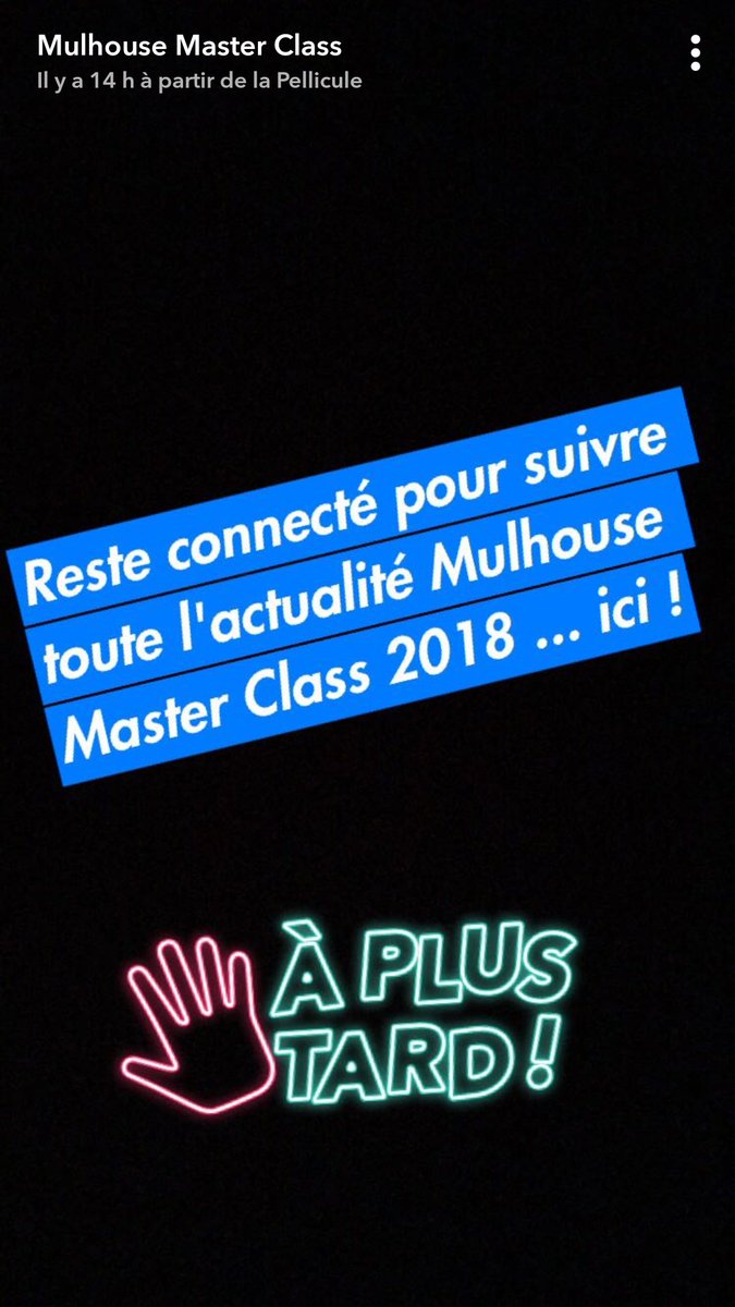 mulhouse's tweet photo. Suivez #MulhouseMasterClass sur #snapchat !👻😃👍 Du 26 février au 2 mars, plus de 150 ateliers gratuits sont proposés aux jeunes de 10 à 25 ans résidant à #Mulhouse &amp; dans l'agglo ! #Mulhousebouge https://t.co/ldvZmgeeJo https://t.co/OjK8uAeezp