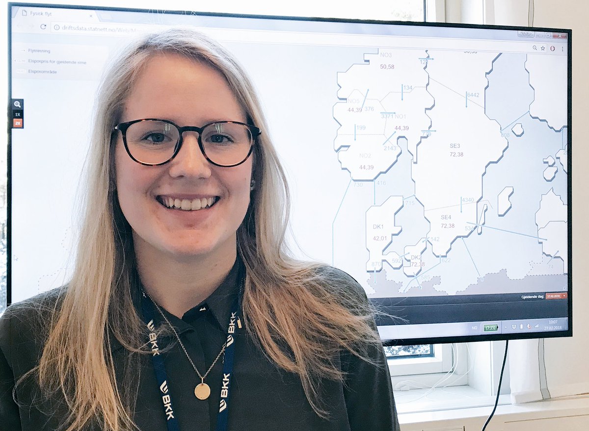 - Kaldt vær kunne gitt skyhøye strømpriser denne uken, men jeg forventer i stedet relativt normale vinterpriser. Årsaken er at det er ventet høy produksjon av vind og sol i Tyskland og kraftimport bidrar til å holde strømprisene nede, sier markedsanalytiker i BKK, Kristina Lysen.