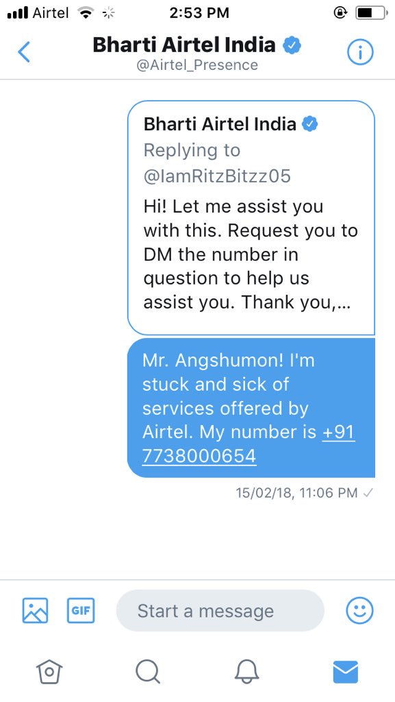 IamRitzBitzz05's tweet photo. Mr. Angshoman and Ms. Astha from @Airtel_Presence @airtelindia Customer Care I wanted to know how long are you going to take to solve my network issue! Kya aapka bhi network slow hai!!!🤬🤬🤬🤬 #worstcustomerservice #airtelhawasebaatkartahai #worsttelecom 🤬🤬🤬 https://t.co/YrAKTolHuy