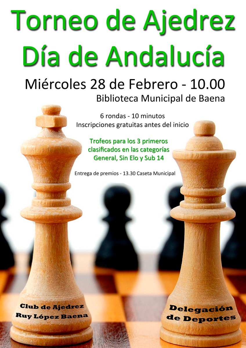 Natación, ajedrez, baloncesto, fútbol... amplia programación deportiva para el Día de Andalucía en Baena