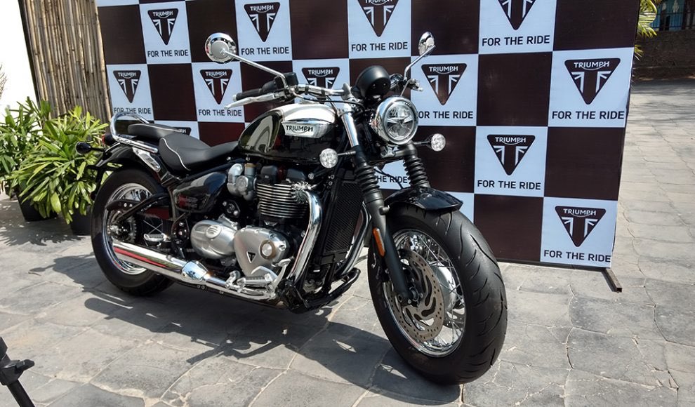 FastBikesIndia's tweet photo. .@IndiaTriumph launches the Bonneville #SpeedmasterIndia at Rs.11.11 lakh(ex-showroom); to be available with two custom kits Highway and Maverick
https://t.co/S47v4R2mwM https://t.co/BFNq4kdaDP