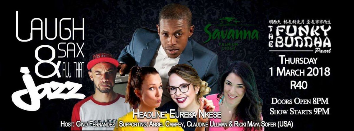 Update on the Comedy line up.
x5 Comedians in the line up for this Thursday.

It's ON. Comedy Show in Paarl. The best of the best coming to Paarl.
Thu 1 March 2018 - 20h30.
<a href="/TheStuartTaylor/">Stuart Taylor</a> <a href="/DJNewton411/">DJNewton</a> <a href="/Paarl247/">Paarl247</a> <a href="/PaarlSAfrica/">Paarl South Africa</a> <a href="/PaarlEvents/">PaarlEvents</a> <a href="/SummerSplashPrl/">SummerSplashPaarl</a>