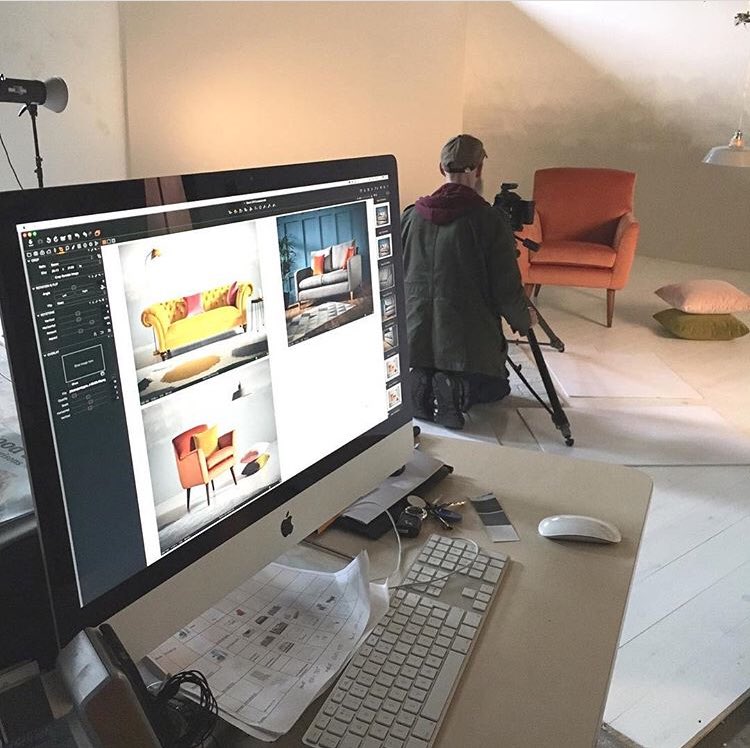 SET_STYLIST's tweet image. #regram BTS styling for Lovely Sofa’s #setstyling #interiors #props #lookbook #colourblock