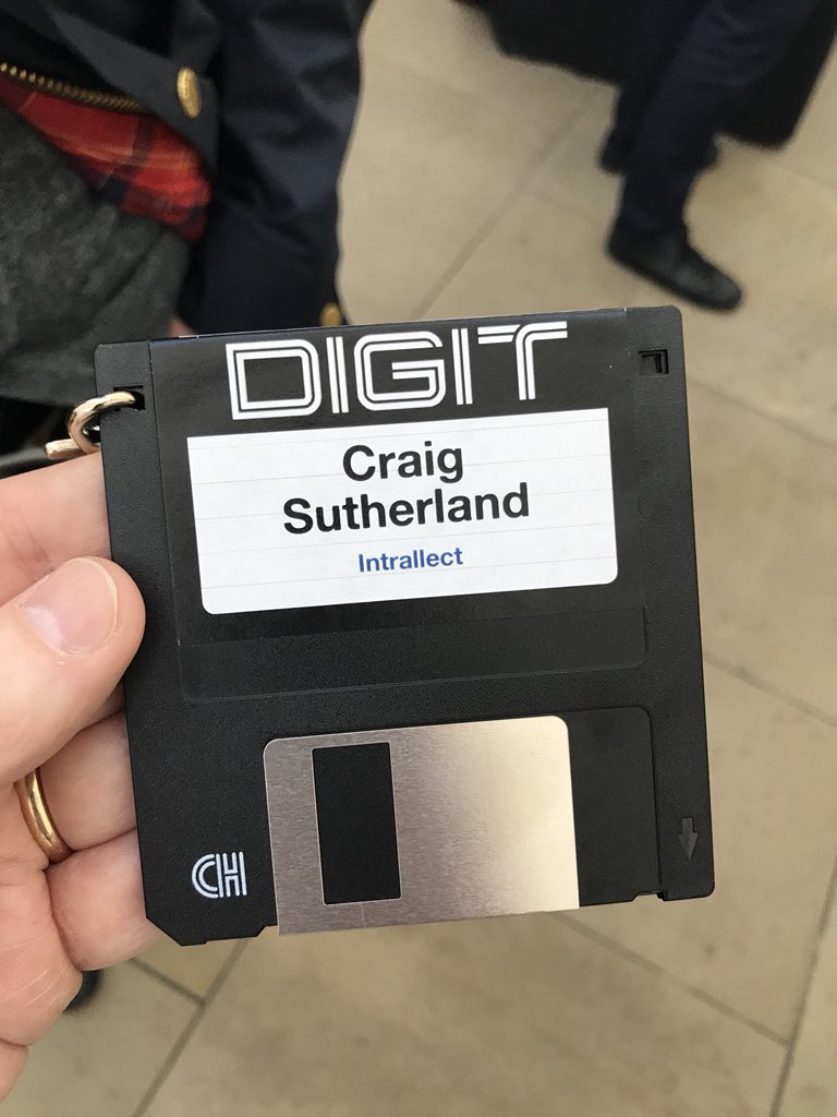 craigsutherland's tweet photo. Attending #dtscot today on behalf of @intrallect awesome name badges! https://t.co/6yWrmVsxIq