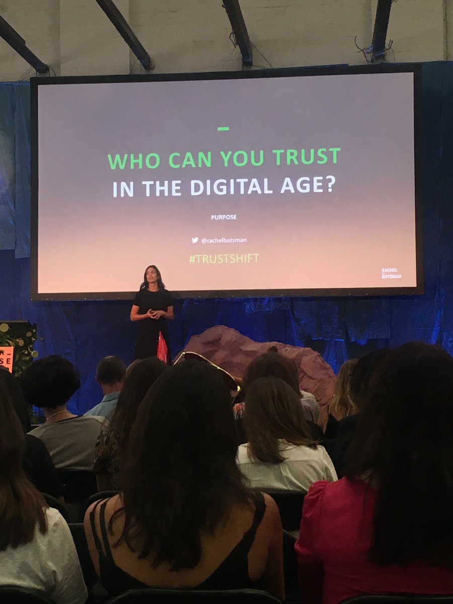 pfrontiers's tweet photo. "If trust is a confident relationship to the unknown, why then are we asking for more transparency? You’ve given up on #trust if transparency is the end goal."  

Rachel Botsman on clarity and accountability in the human side of tech. #Purpose2018 #trustshift https://t.co/lfZvc6r9rv