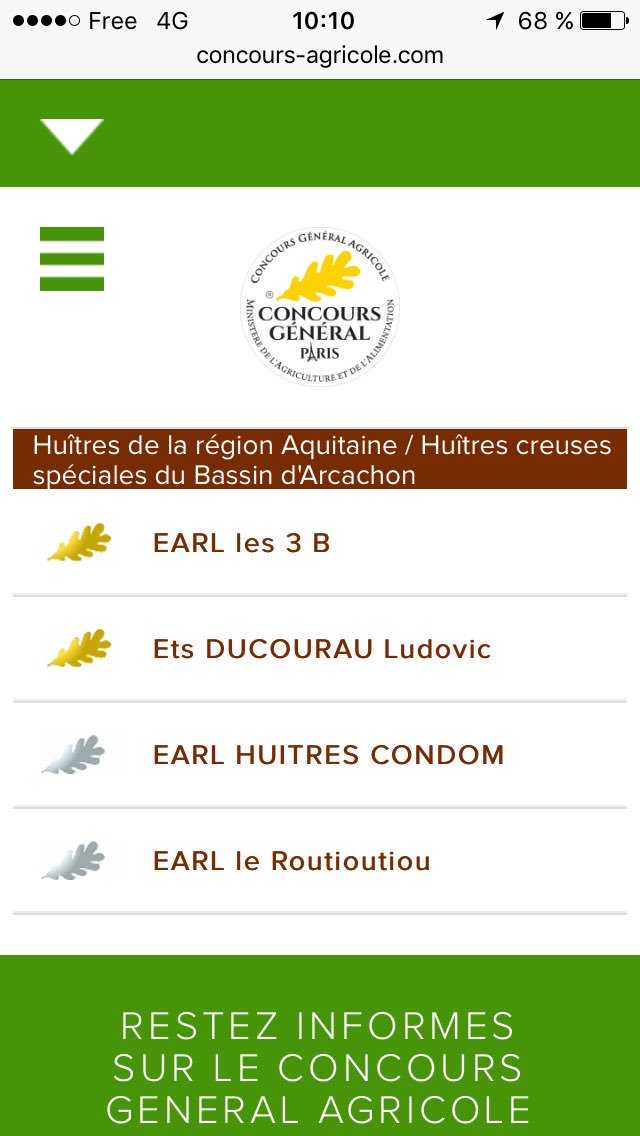 HuitreArcachon's tweet photo. Que de médailles pour les ostréiculteurs ! Et de 8 ! Bravo à tous les participants ! https://t.co/b3EODAqfzc