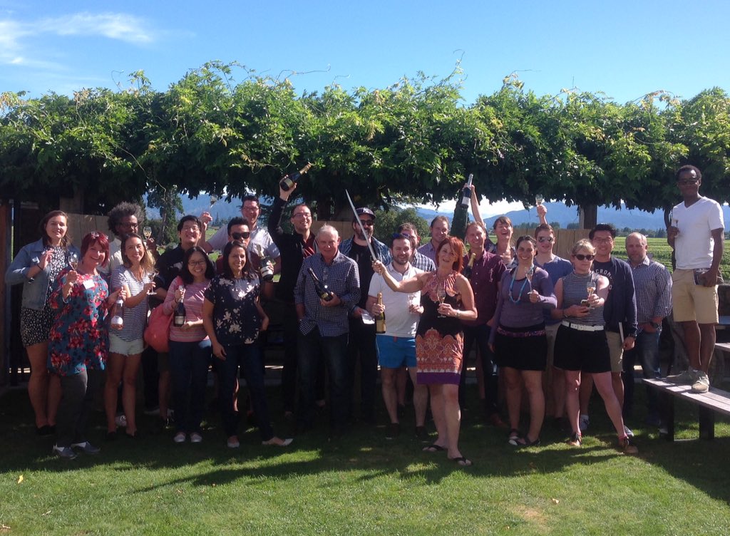 Enjoying brunch with 20 International #sommeliers at <a href="/WitherHillsWine/">Wither Hills Winery</a> with our eight #MethodeMarlborough producers #daniellebrunwines <a href="/allanscottwines/">Allan Scott Wines</a> <a href="/hunterswinesnz/">Hunter's Wines</a> <a href="/JohanneshofWine/">Johanneshof Cellars, Marlborough, New Zealand</a> <a href="/NautilusEstate/">Katy Prescott</a> <a href="/No1FamilyEstate/">No1 Family Estate</a> <a href="/TohuWines/">Tohu Wines</a> <a href="/spyvalleywine/">Spy Valley</a> <a href="/MethodeMarlb/">Methode Marlborough</a>