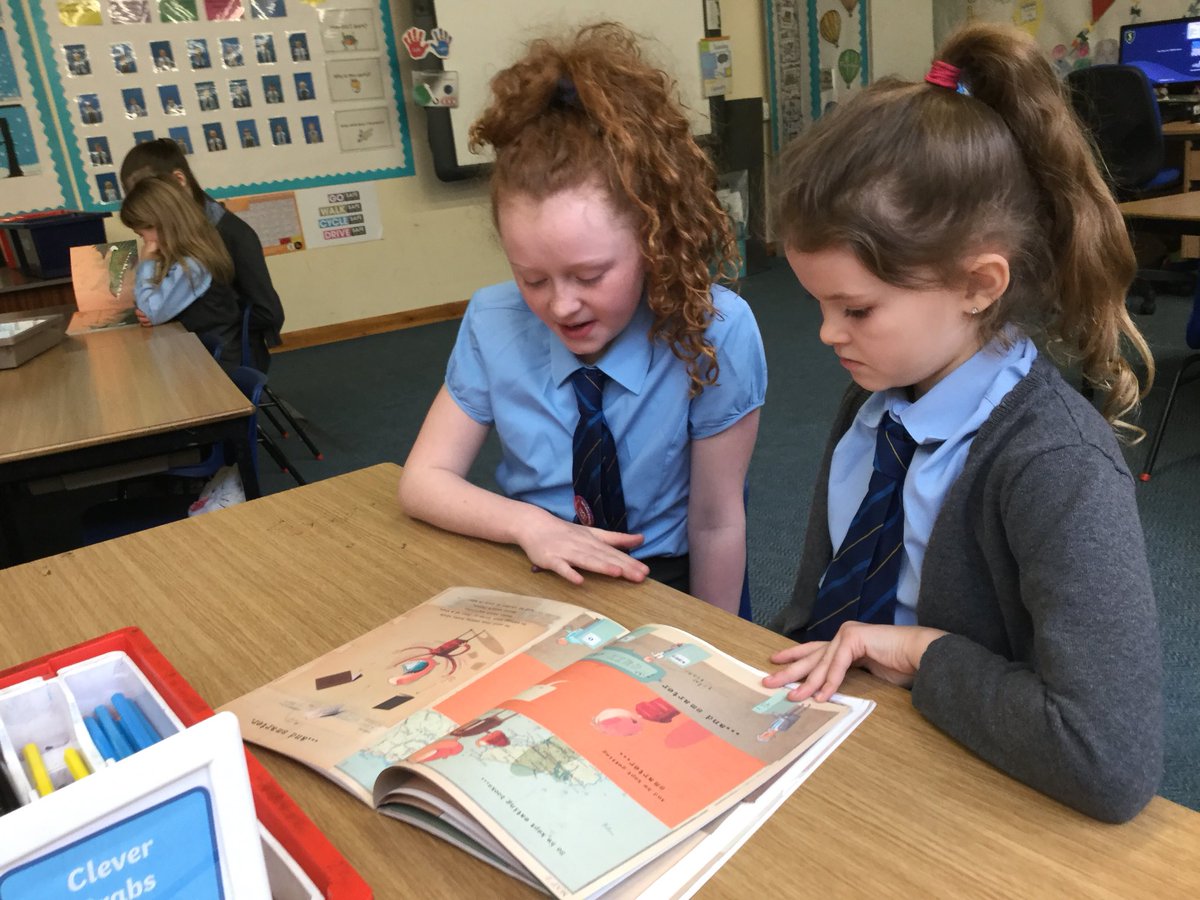 StJosephsERC's tweet photo. P2 delighted to be read to by P7 #LetsShareAStory #WorldBookWeek https://t.co/iZ8x0KsWGM