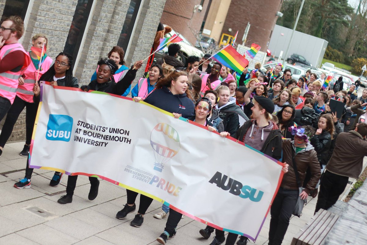 Today is Bournemouth Student Pride 2018!! 

Find out now what's happening in these fantastic celebrations: facebook.com/events/3236211…

Everyone is welcome to join - the pride stage will be in the Student Centre! Come find us :)

#bupride18 <a href="/bournemouthuni/">Bournemouth Uni</a>