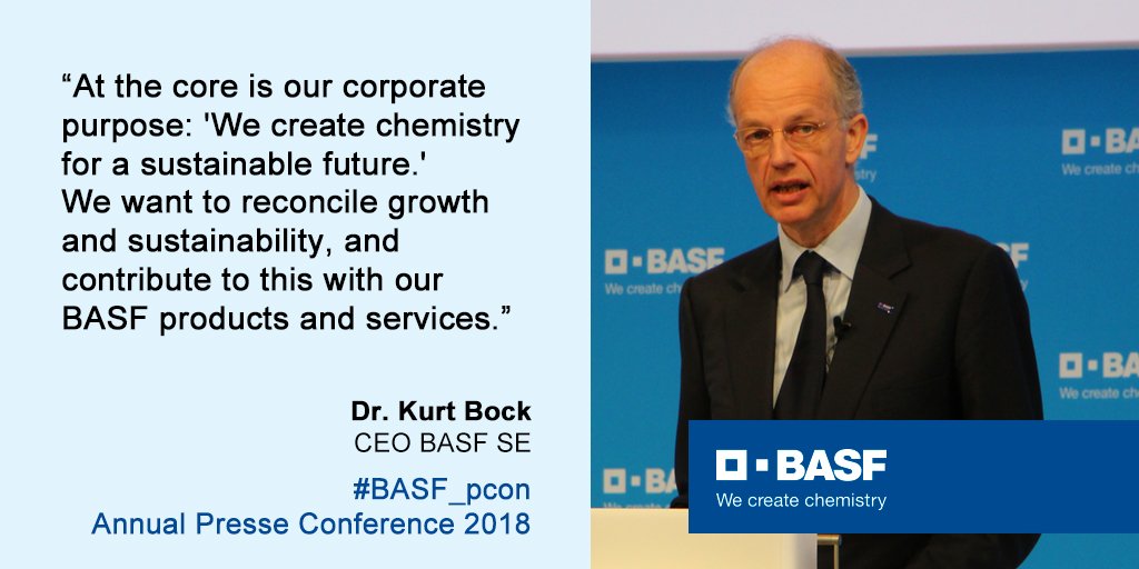BASF's tweet photo. BASF CEO Kurt Bock at #BASF_pcon about “We create chemistry” strategy https://t.co/ssLoR7krsi