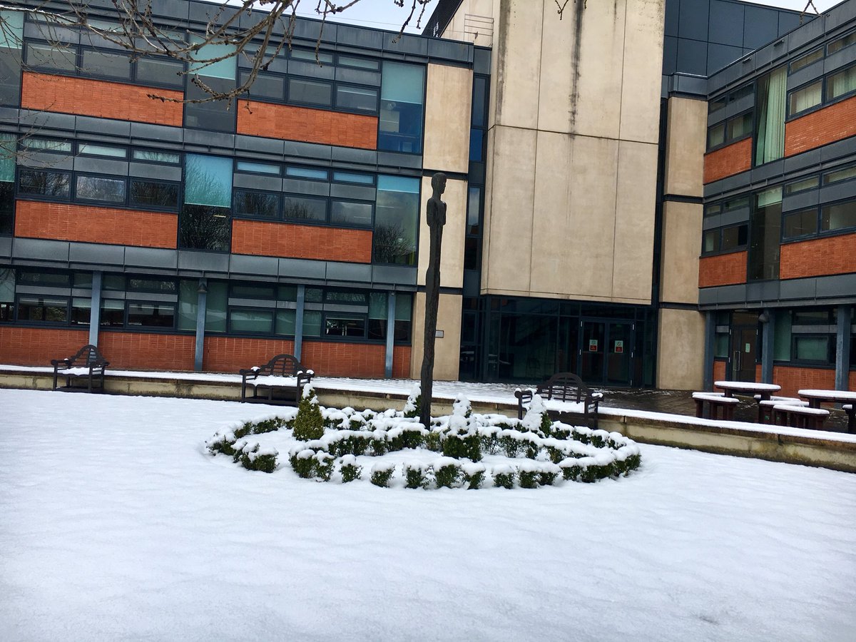 OTNorthumbria's tweet photo. Chilly day @NorthumbriaUni #coachlane #Newcastle - stay warm & safe ❄️ https://t.co/mQldfkbXGu