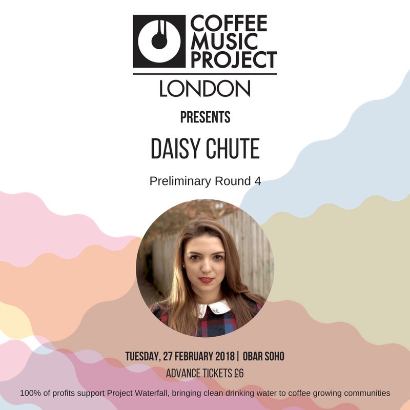daisychute's tweet photo. Tonight’s the night! Looking forward to playing at the Coffee Music Project gig at @obarsoho. Advance ticket sales closing soon! All for a good cause for #projectwaterfall >>> https://t.co/fLi6pppdjt
#CMPLDN2018 #cameosessions #charitytuesday #coffeemusicproject #singersongwriter https://t.co/oVaY6pnZID