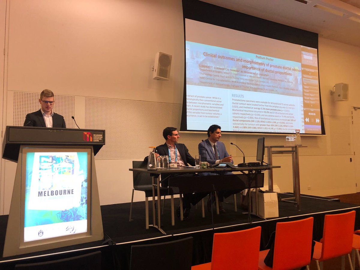 oussama_elhage's tweet photo. proportion of ductal component is key for risk of recurrence in prostate ductal cancer - Tim Harkin #USANZ18 #ProstateCancer @prokarurol @mfrydenberg @USANZUrology https://t.co/7JBCE1J6km