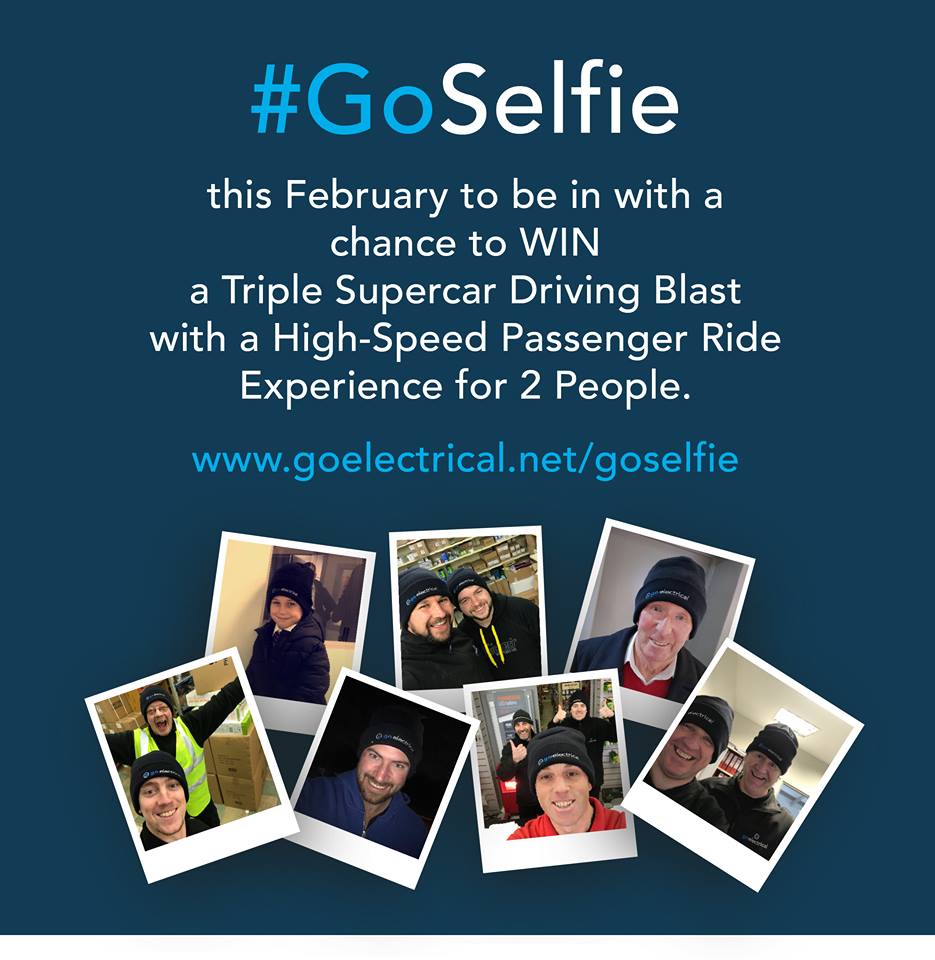 ukgoelectrical's tweet photo. Our #GoSelfie Competition closes TOMORROW! Get your entries in quick for your chance to win! Visit https://t.co/nKf0rhO0Yy to find out how to enter! #GoElectrical #GoSelfie #GoodLuck #ElectricalWholesale @Competition https://t.co/QUokDeQUDa