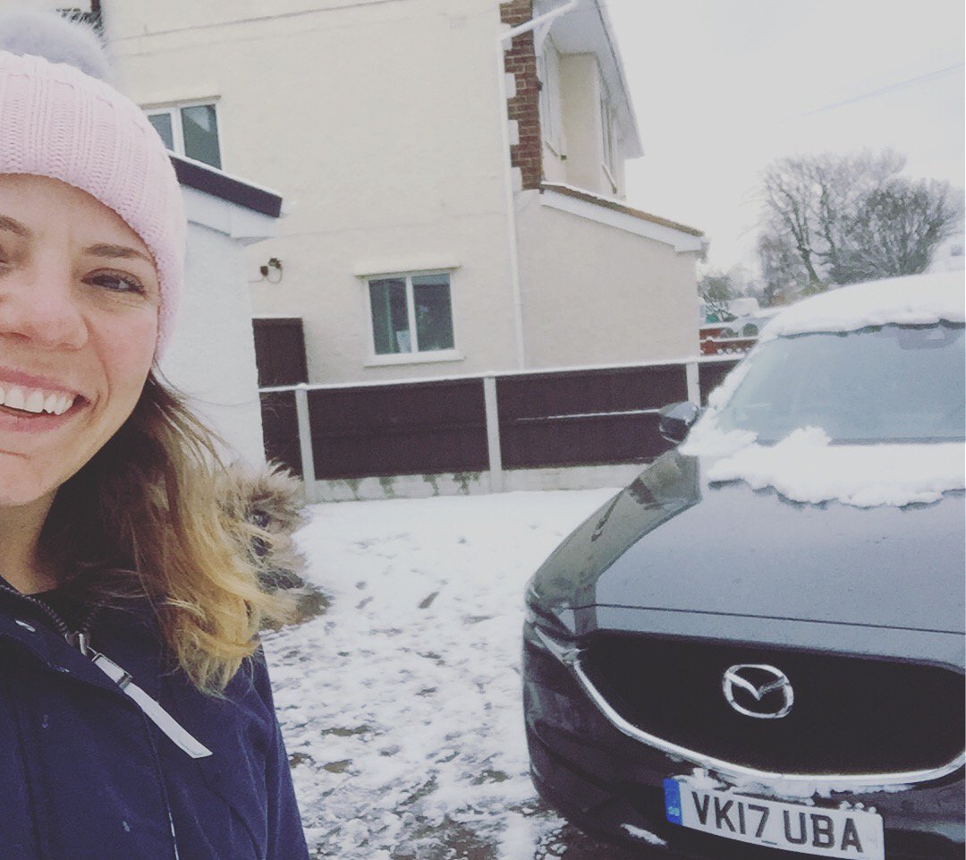 How2BeADad's tweet photo. With Daddy away, me and kiddies are very happy to have our @Mazda_UK #cx5 for the #snowday https://t.co/BjJH3nVYYZ