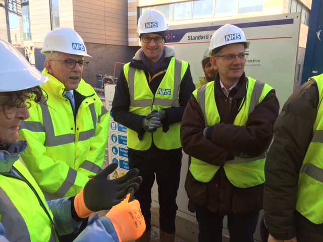 RoyalFreeNHS's tweet photo. This autumn the newest and most digitally advanced hospital in the NHS will open. The group executive committee for the Royal Free London have been on site at the new Chase Farm Hospital to check progress for themselves. https://t.co/5G2e7n6pk8