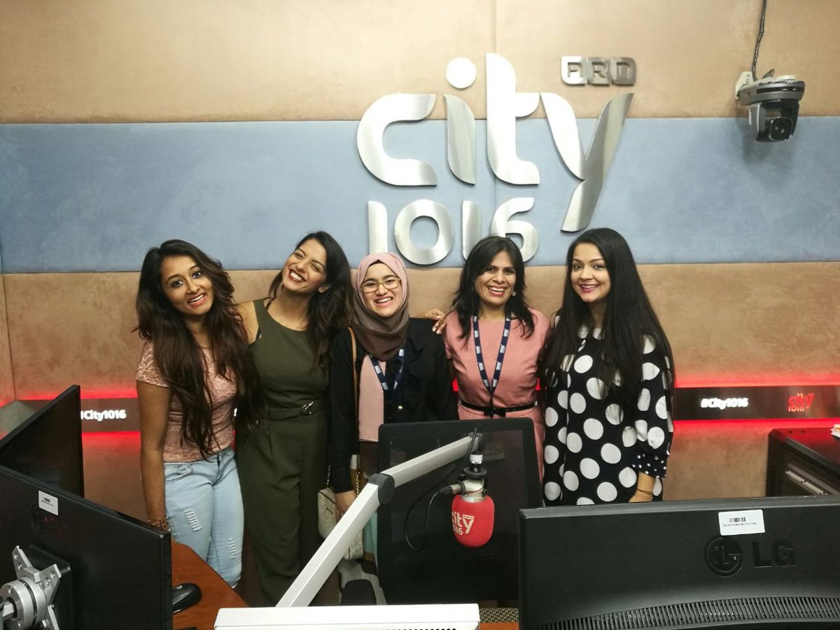 CroweUAE's tweet photo. @crowehuae's Manya and Reefat, part of the #Tamouha #WomenEmpowerment Initiative at #UAE's top #Bollywood radio station @City1016. Let us continue to promote #awareness on women's role in the workplace. #CroweLadies #CroweCares https://t.co/gvXFbGG6ul