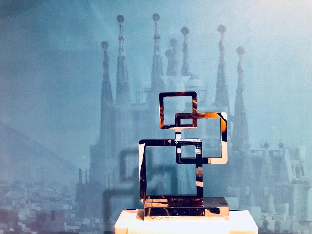 Whisbi's tweet photo. We are happy to announce that Whisbi won the GLOMO award for Best Mobile Innovation for Commerce at MWC!! 
Whisbi was up against key players like @Accenture, @etisalat , @Cisco! #MWC18 #GM18 @GSMA https://t.co/gue5jtgJAo