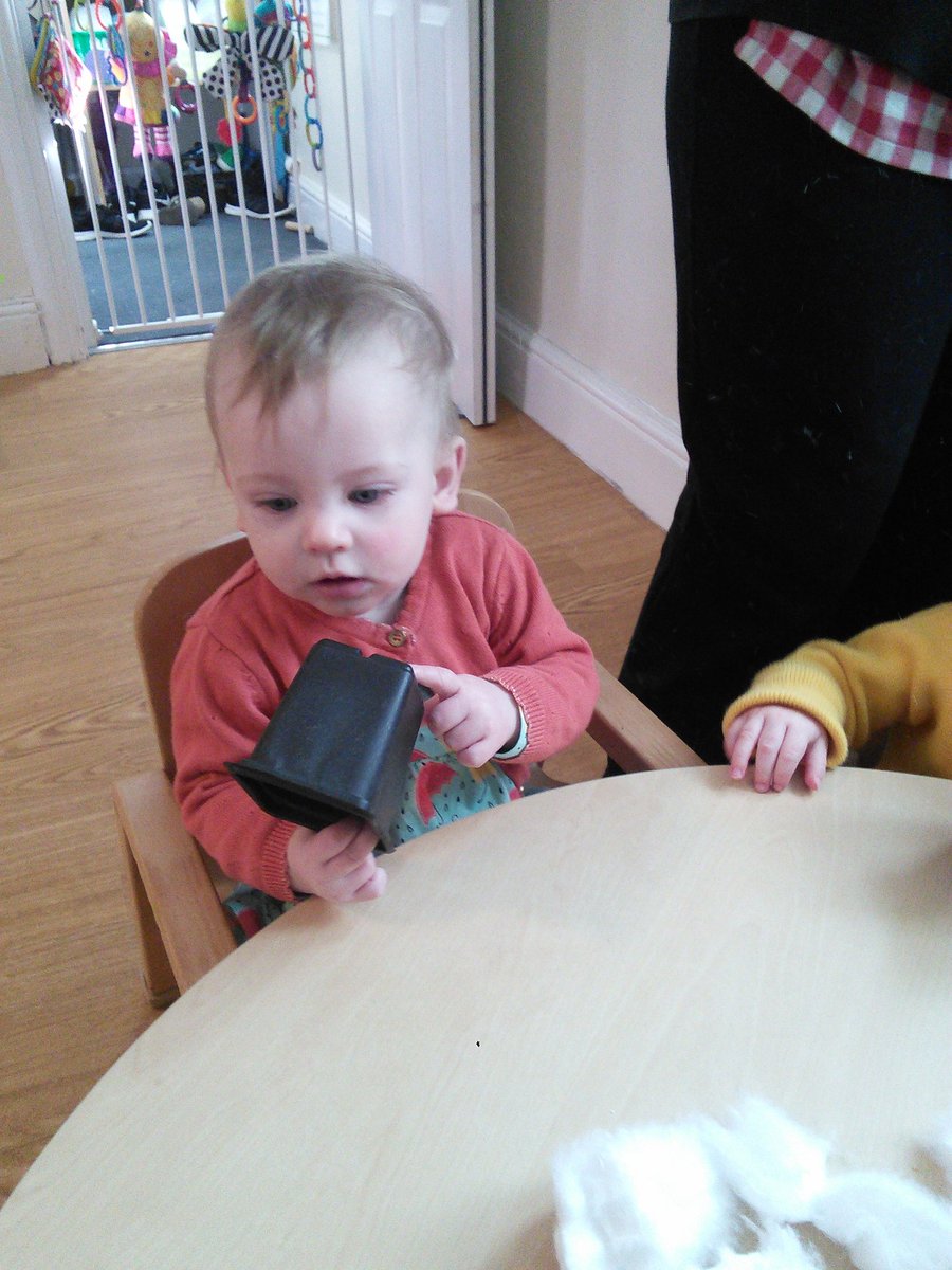 snapatworth's tweet photo. Babies create a growing area, stuffing cotton wool in plant pots and sprinkling cress seeds to grow hair for their funny faces.๐ฑ #growingarea https://t.co/GfNuym9WPf