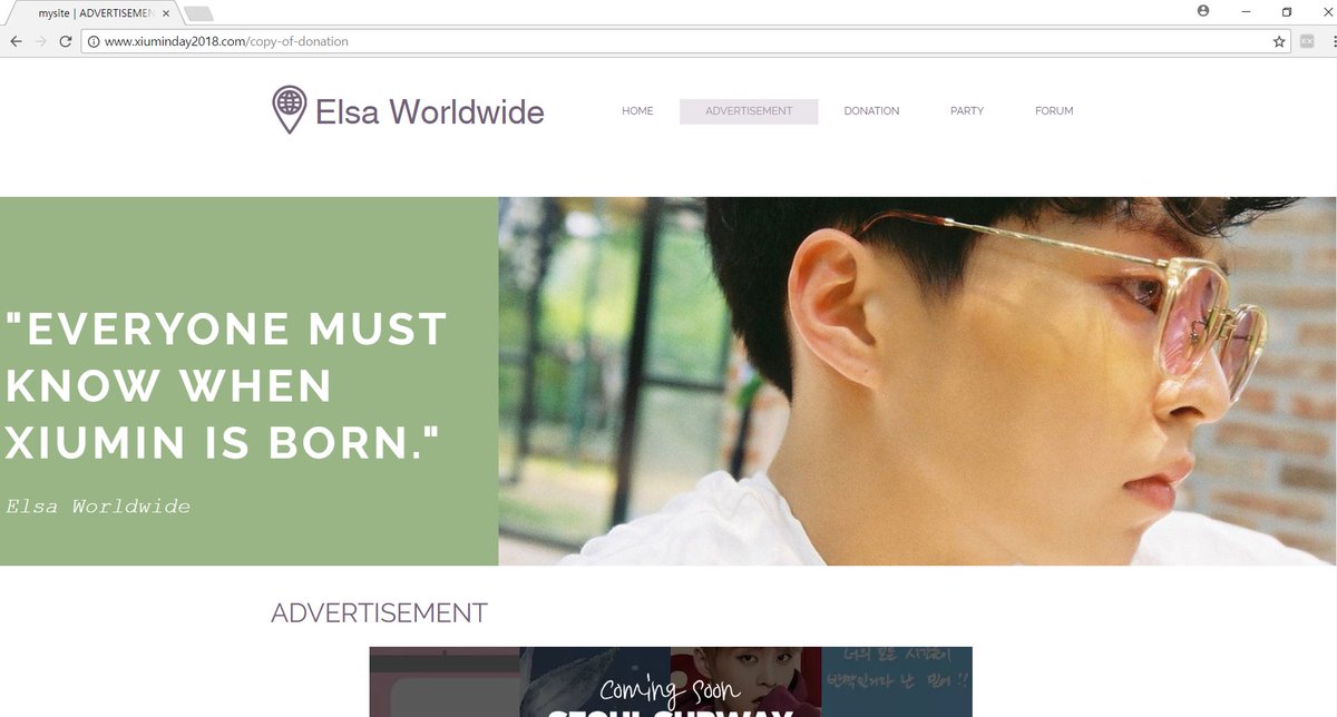 ElsaWorldwide's tweet photo. ❄️XIUMINDAY PROJECT
BY ELSA WORLDWIDE✈️

❤️https://t.co/ksA8NCCe4V❤️

I made a site to organize XIUMINDAY Ad, Donations, Parties because there are so many! There are more projects coming out soon! Keep follow my site and enjoy XIUMINDAY>.<
#iHeartAwards #BestFanArmy #EXOL https://t.co/kOOMSNUGho