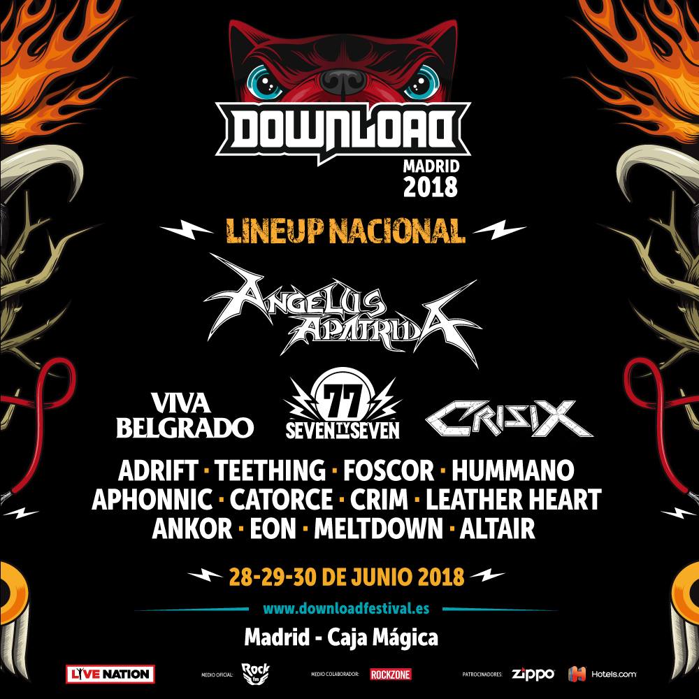 Metalovision's tweet photo. ¡¡Confirmaciones NACIONALES para @DownloadFestMad 2018!!
¿Qué os parece? ¡A nosotros nos encanta la variedad! https://t.co/HiTP21SbNP