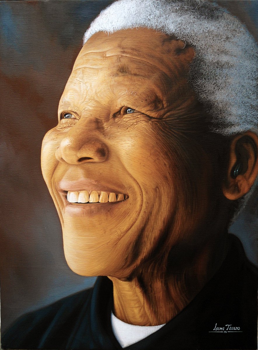 homewoxng's tweet photo. Beautiful faces are everywhere but beautiful minds are hard to find. Such is the case of Nelson Mandela.
.
Buy your paintings in Nigeria on https://t.co/sCq5SBKxXW
.
-------------
#homeDecor #InteriorDesign #Architects  #paintings #hyperrealism #realisticportrait #fineart https://t.co/NdgLxkjbEE