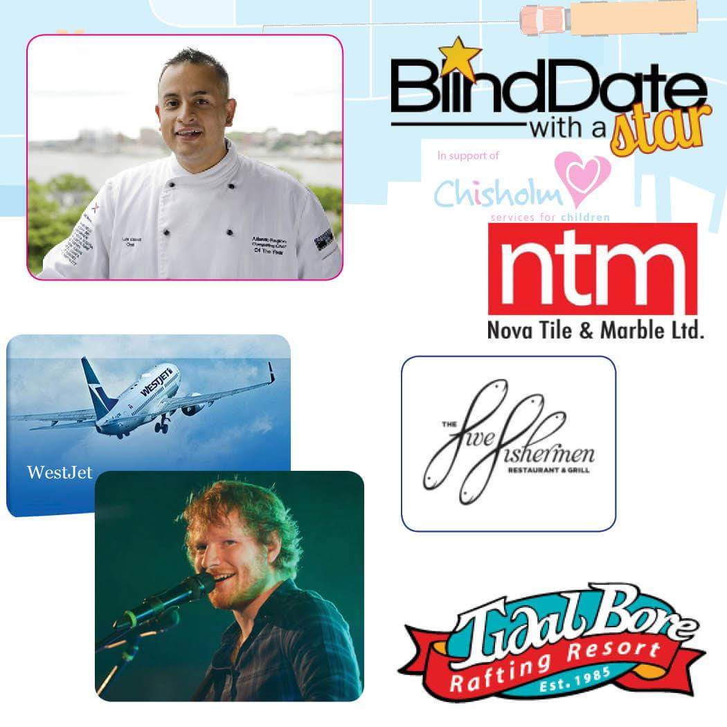 the big day for the BlindDate With a Star fundraiser is today @ 5:30 at Pier 21!
Another look at what will be @ the live auction

A kitchen reno worth $6,500 by NTM, $2,500 <a href="/5Fishermen/">Five Fishermen</a>, a dinner for 10 by exec. chef ($3k), 2 ticks <a href="/WestJet/">WestJet</a> flies + 2 ticks 2 see Ed Sheeran
#bdwas