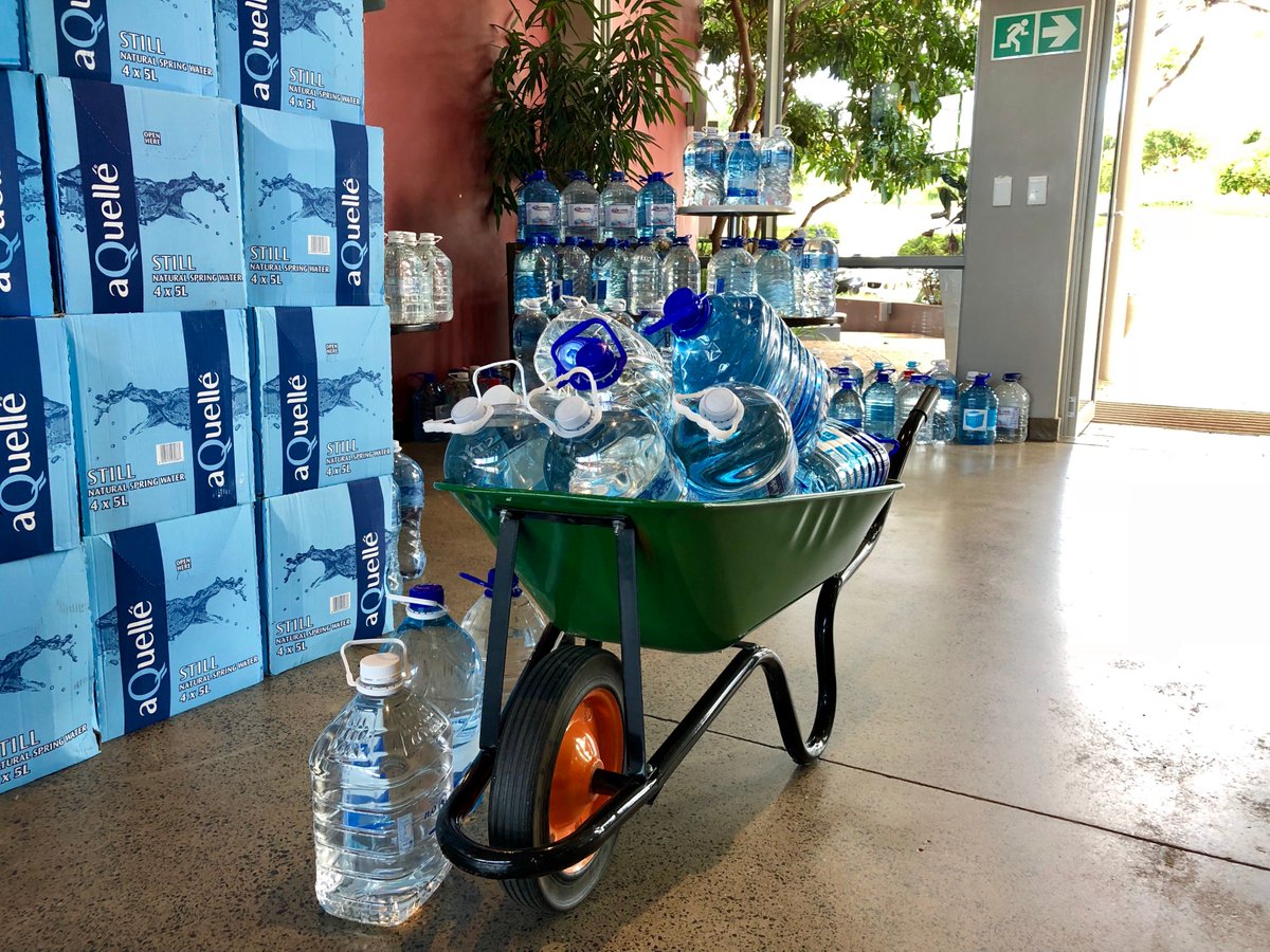 gfc_za's tweet photo. Well done Grace Family Church! You brought close on 12 000 litres of water to be donated to Cape Town for their drought relief effort. It's not too late to bring in your 5 litre bottles of water in to our UMH CAMPUS. Tomorrow, Wed, 28 Feb is the cut off date for our collection. https://t.co/m1AXFXvjAA
