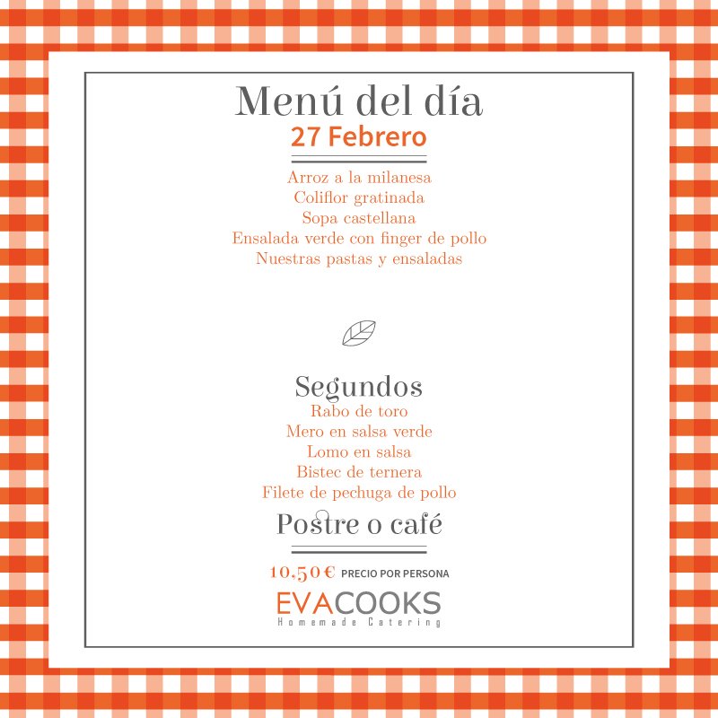 evacooks_rest's tweet photo. Hoy os proponemos en nuestro menú del día una deliciosa coliflor gatrinada. ¡Ven a por tu menú por sólo 10'50€! Y si lo prefieres, te lo llevamos a donde tú nos digas. This is Eva Cooks. #menu #homemade #trescantos https://t.co/bEI08S956r