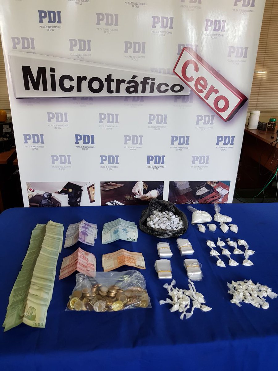 PDI_CHILE's tweet photo. Equipo #MT0 #Macul sacó de circulación punto de venta de #droga en pequeñas cantidades en  #barrio de la comuna. https://t.co/VIisyJ8vbD