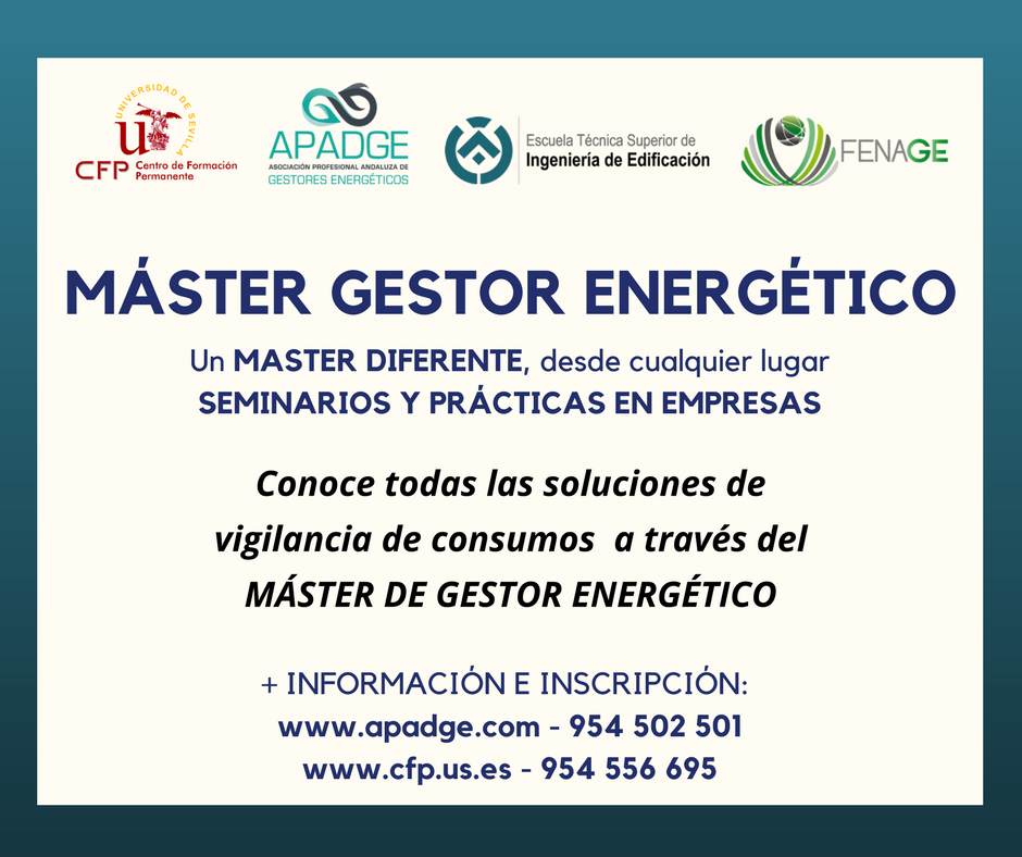 FENAGE_GE's tweet photo. MÁSTER GESTOR ENERGÉTICO
Más información e inscripción => https://t.co/gEUMP6Ygub @FENAGE_GE@Etsie @CFP_unisevilla @unisevilla https://t.co/vPywpFPJfL