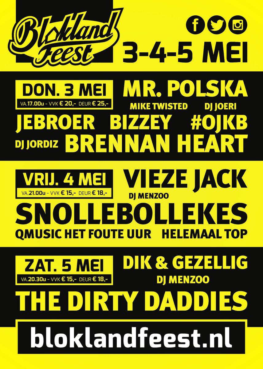 Tickets en info: bloklandfeest.nl