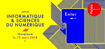 inria_paris's tweet photo. [📆 #SaveTheDate] 13/03 👉🏽 Vous ne saviez pas quelle sortie programmer avec vos #enfants/#élèves ? 👦🏽👧🏽 @Inria s'invite au @palaisdecouvert avec un nouvel espace dédié uniquement à l'#informatique et aux #Sciences du #numérique ! 💻🙌🏽 https://t.co/3LXdIr4H0o https://t.co/q5V3kNKSXE