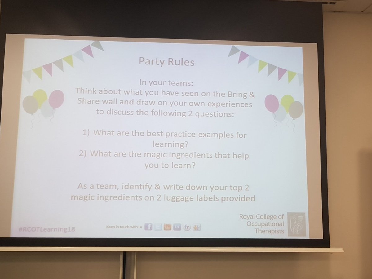 Kinahm22's tweet image. Some of the party rules to share with our virtual world audience for our 1st party game: "Magic ingredients that help you to learn" #RCOTlearning18