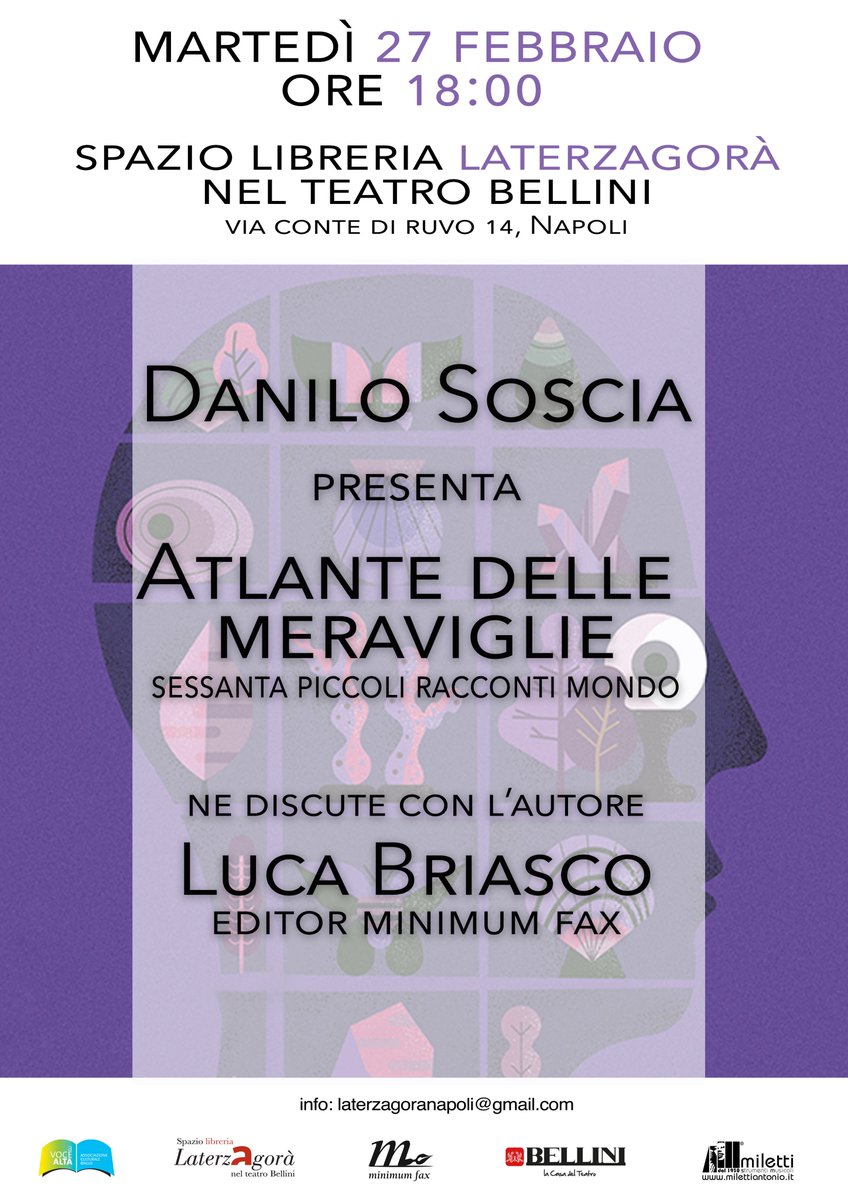 LaterzaAgora's tweet photo. +++PRESENTAZIONE ANNULLATA +++
Cari amici, a causa delle condizioni meteorologiche e dei disagi nei trasporti, purtroppo la presentazione del libro di Danilo Soscia prevista per oggi è ANNULLATA.
Siamo dispiaciuti, ma recupereremo al più presto, con una nuova data. Promesso! :-) https://t.co/u0HncAtcsh