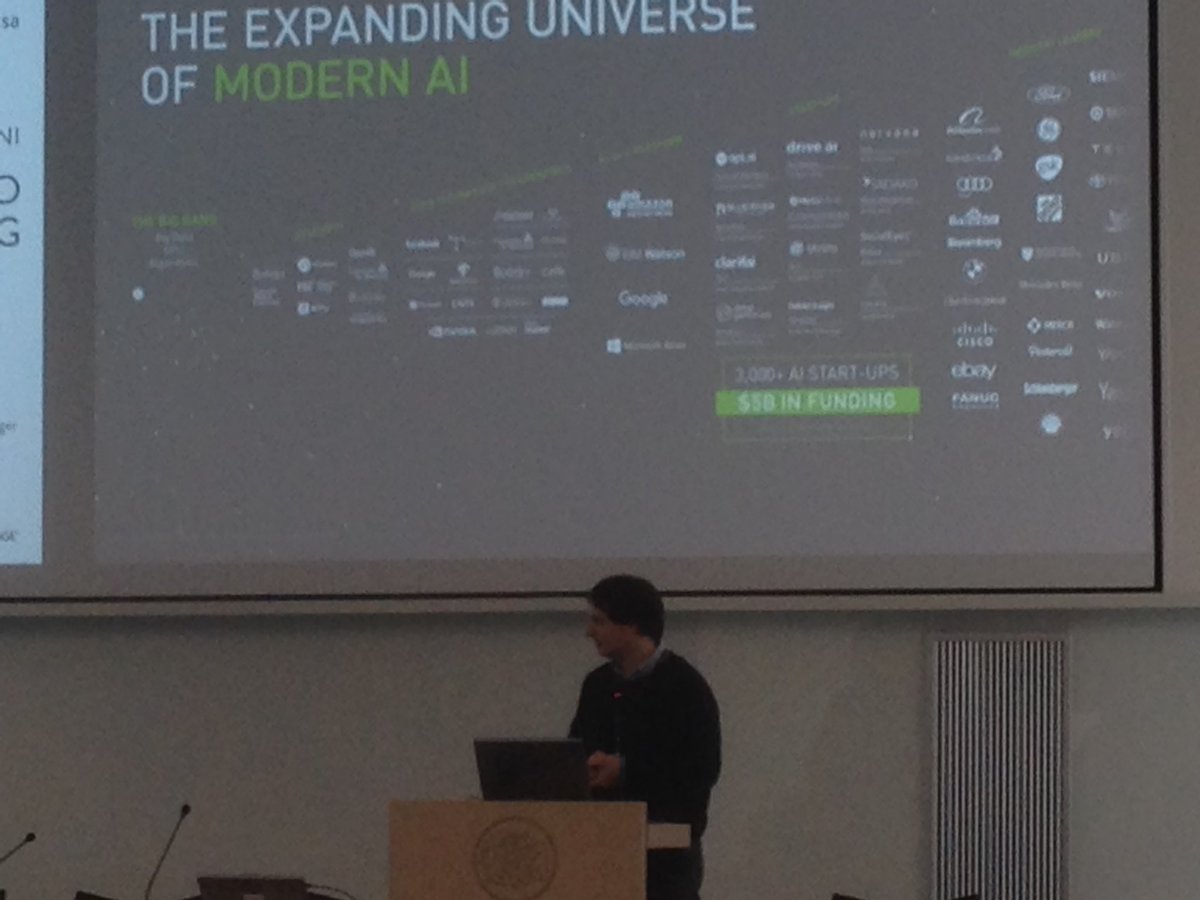 e4company's tweet photo. The expanding universe of modern #ai @NvidiaAI on stage! @altopiero #aidive https://t.co/lgAjVjI7Op