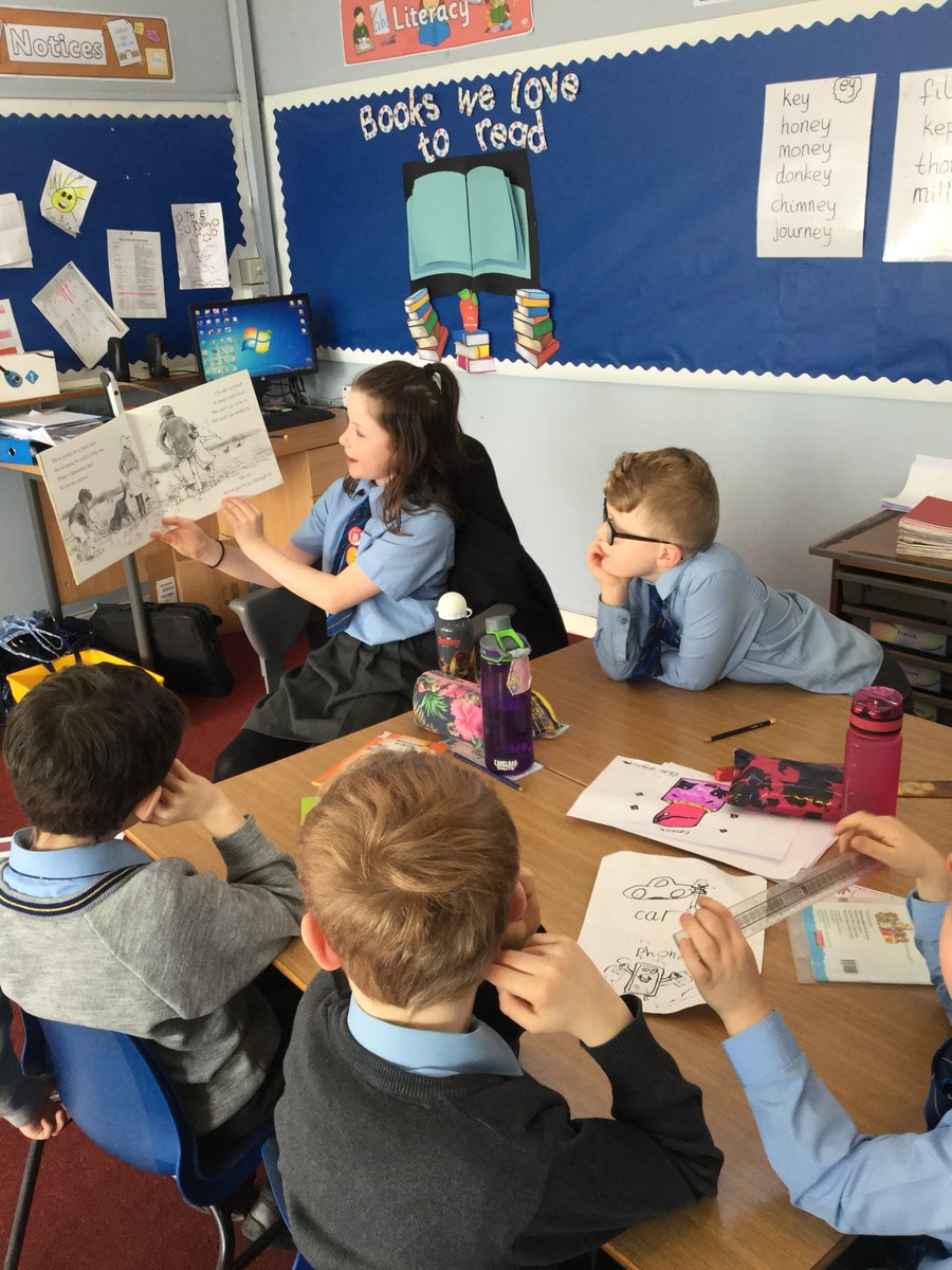 StJosephsERC's tweet photo. P3 are enjoying their story time with P7 #WBD #letsshareastory https://t.co/5Qz3TcgIF4
