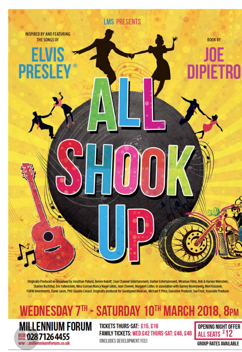 lderrymusicsoc's tweet photo. #ALLSHOOKUP #SHAKESPEARSMEETSELVIS #GIVEUSASHOUT #SUPPORTINGLOCALSHOWS #PLAYCASTASONG #BURNINGLOVE #LMS @MillenniumForum @Garymylesradio @downtownradio @RalphMcLeanShow @goQradio @radiostephen @breakfastcate https://t.co/pRM7YTwMjh