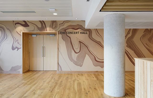 TM_Thinking's tweet photo. One more tasty image of our #marbling #design for Birmingham Conservatoire @birmcons working large scale across a wall. #environmentalgraphics #graphicdesign #pattern #type #spacialdesign #positivelyimpactful. Photo @jilltate_ https://t.co/dPHeqH5fCa https://t.co/Tw0zHmSo7w