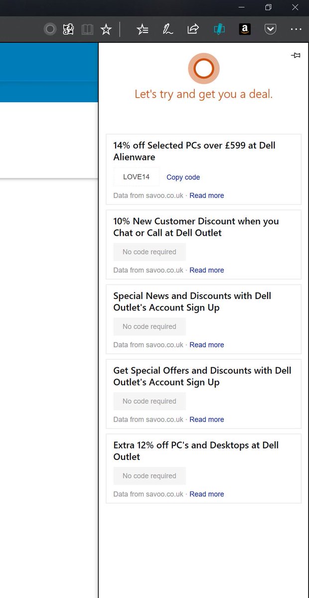 littledictator's tweet image. @zacbowden @Daniel_Rubino @windowscentral is this a feature that's just launched for @MicrosoftEdge in the UK or is it something that I've just never noticed until today? #cortanadeals #EdgeWorksFineStopHating #badhashtags