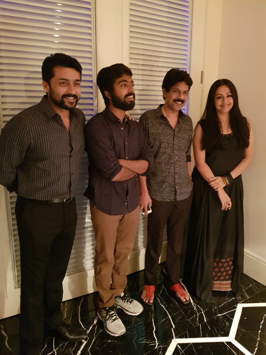 gvprakash's tweet photo. #naachiyaarsuccessparty celebrating the success of good cinema ... @Suriya_offl #jyothika @filmmakerBala #naachiyaar https://t.co/WiMKBUTtZF