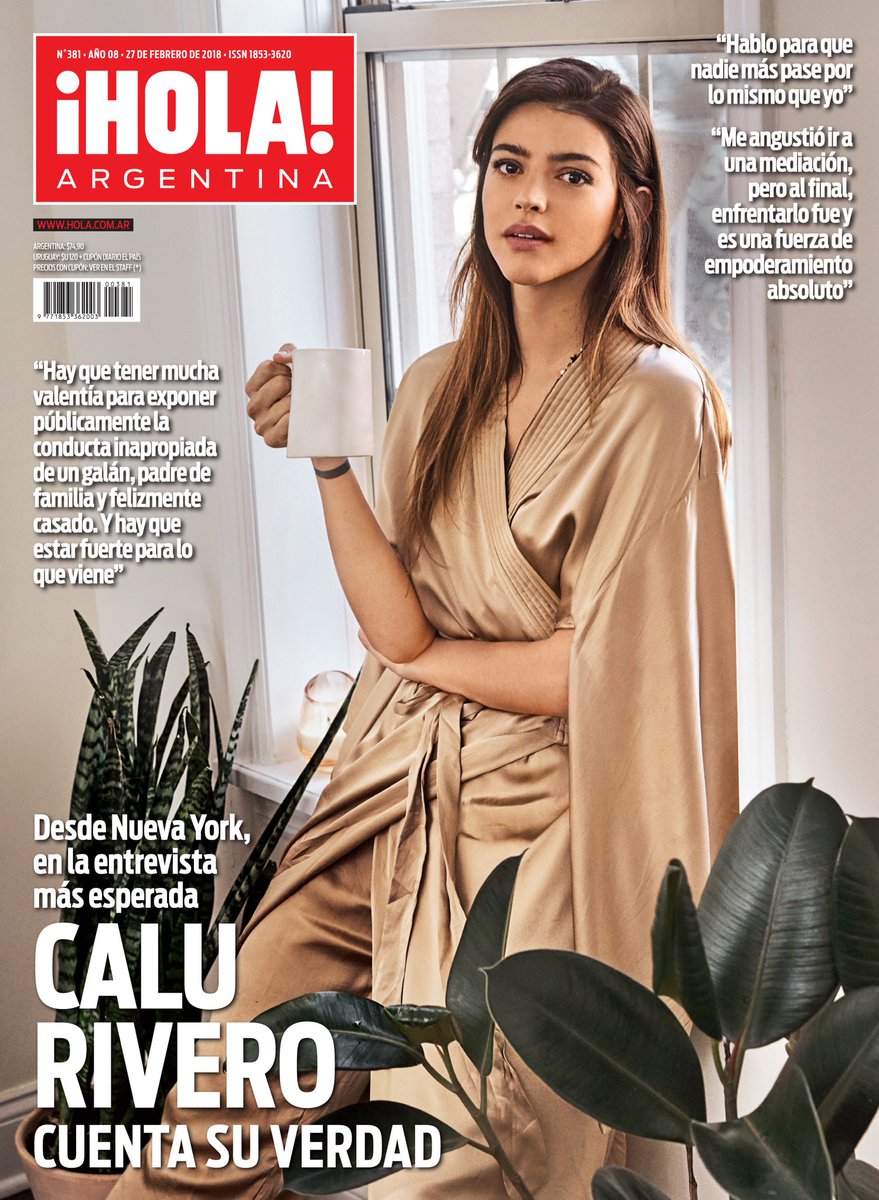 holacomar's tweet photo. En la entrevista más esperada, @riverocalu cuenta su verdad. “Hay que tener mucha valentía para exponer públicamente la conducta inapropiada de un galán, padre de familia y felizmente casado. Y hay que estar fuerte para lo que viene”, revela desde Nueva York #AdelantoTapaHOLA https://t.co/4fVF3G6QQd